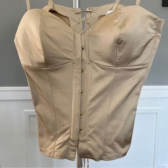 La Perla Corset with Gold Hardware and Lace Back - Picture 14 of 14